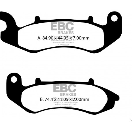 Brzdy EBC Moto EBC Brzdové obloženie  Organic SFA707 | ebc-brzdy.sk