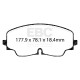 Brzdy EBC Auto Predné brzdové dosky EBC Redstuff Ceramic DP32448C | ebc-brzdy.sk