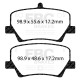 Brzdy EBC Auto Zadné brzdové dosky EBC Yellowstuff Street + Track DP42366R | ebc-brzdy.sk