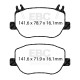 Brzdy EBC Auto Zadné brzdové dosky EBC Yellowstuff Street + Track DP42527R | ebc-brzdy.sk