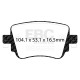 Brzdy EBC Auto Zadné brzdové dosky EBC Bluestuff NDX Trackday + Race DP52201NDX | ebc-brzdy.sk