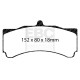 Brzdy EBC Auto Predné/Zadné brzdové dosky EBC Racing RP-X DP8005RPX | ebc-brzdy.sk
