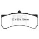 Brzdy EBC Auto Predné/Zadné brzdové dosky EBC Racing SR11 Sintered DP8032.16SR11 | ebc-brzdy.sk