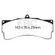 Brzdy EBC Auto Predné/Zadné brzdové dosky EBC Racing RP-X DP8033RPX | ebc-brzdy.sk