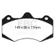 Brzdy EBC Auto Predné/Zadné brzdové dosky EBC Racing RP-X DP8042RPX | ebc-brzdy.sk