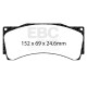 Brzdy EBC Auto Predné/Zadné brzdové dosky EBC Racing SR11 Sintered DP8080.24SR11 | ebc-brzdy.sk