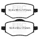 Brzdy EBC Auto Zadné brzdové dosky EBC Ultimax OEM Replacement DPX2442 | ebc-brzdy.sk