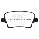 Brzdy EBC Auto Zadné brzdové dosky EBC Ultimax OEM Replacement DPX3125 | ebc-brzdy.sk
