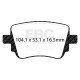 Brzdy EBC Auto Zadná sada EBC PD01KR885 - Brzdové kotúče Premium OE + brzdové dosky Greenstuff | ebc-brzdy.sk