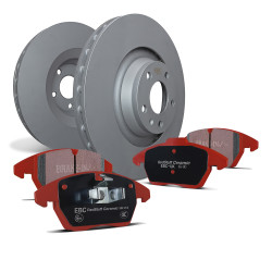 Zadná sada EBC PD02KR511 - Brzdové kotúče Premium OE + brzdové dosky Redstuff Ceramic