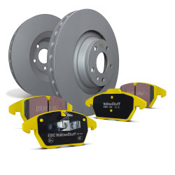 Predná sada EBC PD03KF1548 - Brzdové kotúče Premium OE + brzdové dosky Yellowstuff