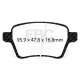 Brzdy EBC Auto Zadná sada EBC PD03KR922 - Brzdové kotúče Premium OE + brzdové dosky Yellowstuff | ebc-brzdy.sk