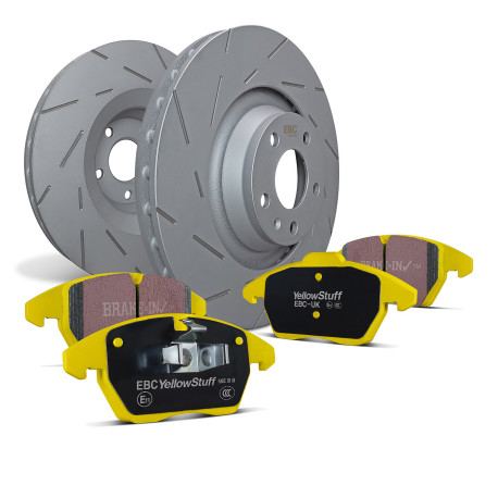 Brzdy EBC Auto Predná sada EBC PD08KF625 - Brzdové kotúče Ultimax Grooved + brzdové dosky Yellowstuff | ebc-brzdy.sk