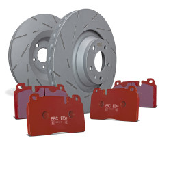 Predná sada EBC PD10KF460 - Brzdové kotúče Ultimax Grooved + brzdové dosky Orangestuff