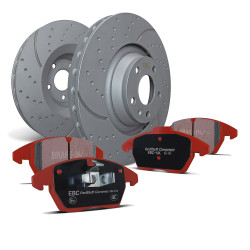 Zadná sada EBC PD12KR272 - Brzdové kotúče Turbo Grooved + brzdové dosky Redstuff Ceramic