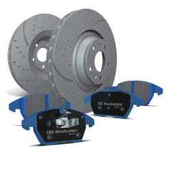 Predná sada EBC PD14KF715 - Brzdové kotúče Turbo Grooved + brzdové dosky Bluestuff