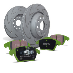Predná sada EBC PD16KF122 - Brzdové kotúče BSD Grooved + brzdové dosky Greenstuff
