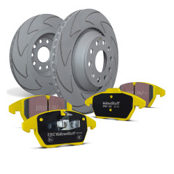 Predná sada EBC PD18KF118 - Brzdové kotúče BSD Grooved + brzdové dosky Yellowstuff