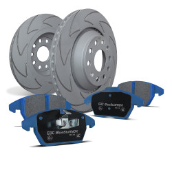 Predná sada EBC PD19KF1116 - Brzdové kotúče BSD Grooved + brzdové dosky Bluestuff