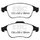 Brzdy EBC Auto Predná + Zadná sada EBC PD40K2252 - Brzdové kotúče Premium OE + brzdové dosky Ultimax OE | ebc-brzdy.sk