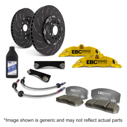 Predná brzdová sústava EBC Racing Big Brake Kit BBK003-3, kotúče 330 × 28 mm, žlté strmene