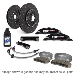 Predná brzdová sústava EBC Racing Big Brake Kit BBK004, kotúče 330 × 28 mm, čierne strmene