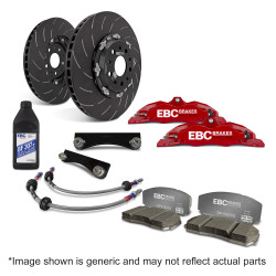 Predná brzdová sústava EBC Racing Big Brake Kit BBK023, kotúče 330 × 28 mm, červené strmene