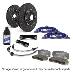 Predná brzdová sústava EBC Racing Big Brake Kit BBK067, kotúče 330 × 28 / 355 × 32 mm, modré strmene