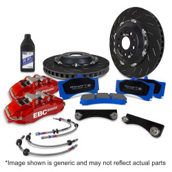 Predná brzdová sústava EBC Racing Big Brake Kit BBK069, kotúče 355 × 32 mm, červené strmene