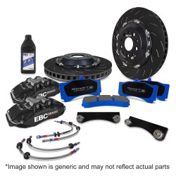 Predná brzdová sústava EBC Racing Big Brake Kit BBK069, kotúče 355 × 32 mm, čierne strmene