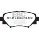 Brzdy EBC Auto Zadné brzdové dosky EBC Ultimax OEM Replacement DPX2186 | ebc-brzdy.sk