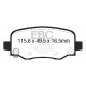 Brzdy EBC Auto Zadné brzdové dosky EBC Ultimax OEM Replacement DPX3031 | ebc-brzdy.sk