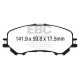 Brzdy EBC Auto Predné brzdové dosky EBC Yellowstuff Street + Track DP43032R | ebc-brzdy.sk