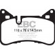 Brzdy EBC Auto Zadné brzdové dosky EBC Yellowstuff Street + Track DP42117R | ebc-brzdy.sk