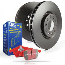 Predná sada EBC PD02KF296 - Brzdové kotúče Premium OE + brzdové dosky Redstuff Ceramic