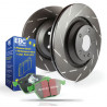 Predná sada EBC PD06KF570 - Brzdové kotúče Ultimax Grooved + brzdové dosky Greenstuff