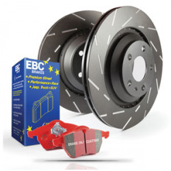 Predná sada EBC PD07KF057 - Brzdové kotúče Ultimax Grooved + brzdové dosky Redstuff Ceramic