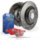 Brzdy EBC Auto Predná sada EBC PD07KF080 - Brzdové kotúče Ultimax Grooved + brzdové dosky Redstuff Ceramic | ebc-brzdy.sk