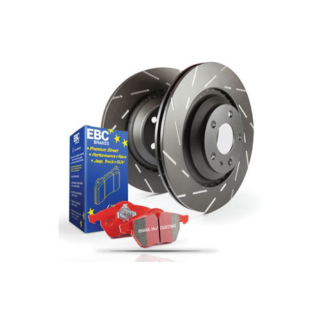 Brzdy EBC Auto Predná sada EBC PD07KF177 - Brzdové kotúče Ultimax Grooved + brzdové dosky Redstuff Ceramic | ebc-brzdy.sk