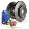 Predná sada EBC PD13KF364 - Brzdové kotúče Turbo Grooved + brzdové dosky Yellowstuff 