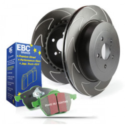 Predná sada EBC PD17KF030 - Brzdové kotúče BSD Grooved + brzdové dosky Redstuff Ceramic