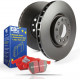 Brzdy EBC Auto Zadná sada EBC PD02KR095 - Brzdové kotúče Premium OE + brzdové dosky Redstuff Ceramic | ebc-brzdy.sk