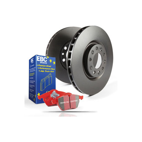 Brzdy EBC Auto Zadná sada EBC PD02KR345 - Brzdové kotúče Premium OE + brzdové dosky Redstuff Ceramic | ebc-brzdy.sk