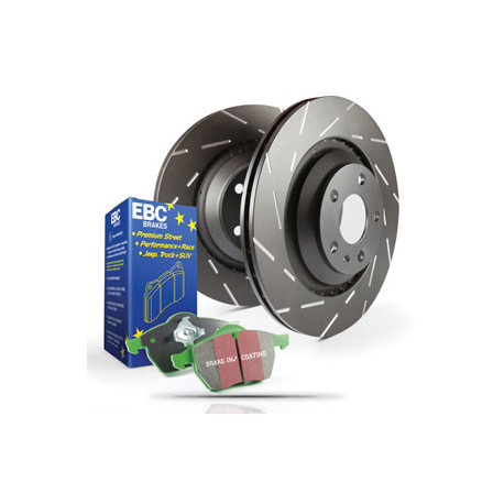 Brzdy EBC Auto Zadná sada EBC PD06KR220 - Brzdové kotúče Ultimax Grooved + brzdové dosky Greenstuff | ebc-brzdy.sk