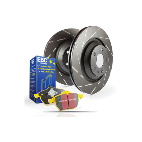Brzdy EBC Auto Zadná sada EBC PD08KR308 - Brzdové kotúče Ultimax Grooved + brzdové dosky Yellowstuff | ebc-brzdy.sk