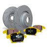 Zadná sada EBC PD08KR310 - Brzdové kotúče Ultimax Grooved + brzdové dosky Yellowstuff 