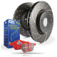 Brzdy EBC Auto Zadná sada EBC PD12KR049 - Brzdové kotúče Turbo Grooved + brzdové dosky Redstuff Ceramic | ebc-brzdy.sk