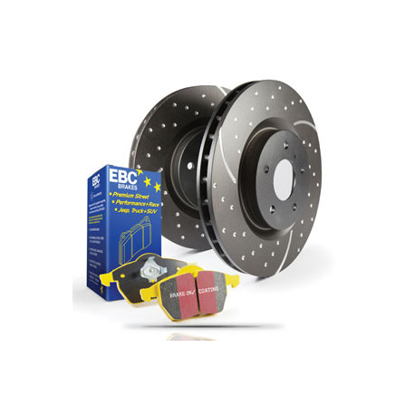 Brzdy EBC Auto Zadná sada EBC PD13KR401 - Brzdové kotúče Turbo Grooved + brzdové dosky Yellowstuff | ebc-brzdy.sk