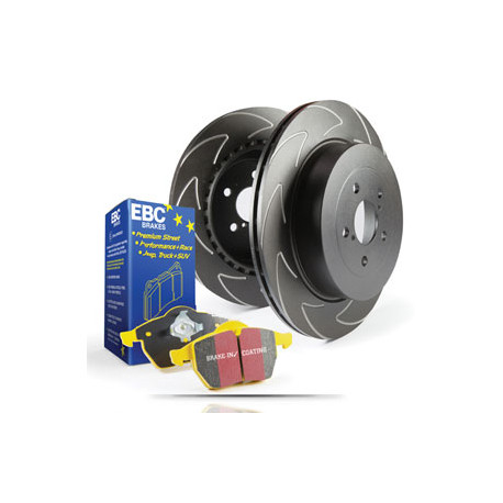 Brzdy EBC Auto Zadná sada EBC PD18KR069 - Brzdové kotúče BSD Grooved + brzdové dosky Yellowstuff | ebc-brzdy.sk