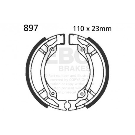 Brzdy EBC Moto EBC Brzdové čeľuste Organic 897 | ebc-brzdy.sk